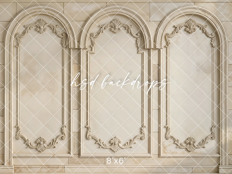 Antique Parisian Panels Photography Backdrop – Elegant Studio Wall Design | HSD Backdrops