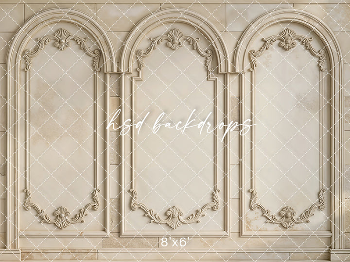 Antique Parisian Panels Photography Backdrop – Elegant Studio Wall Design | HSD Backdrops