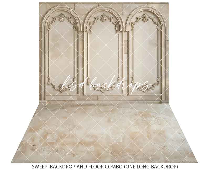 Antique Parisian Panels Photography Backdrop – Elegant Studio Wall Design | HSD Backdrops