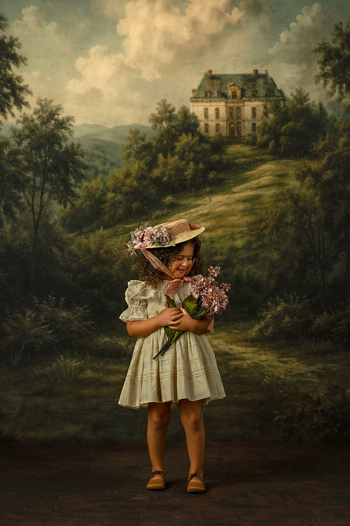 Moody Manor Path Photography Backdrop – Dark Fine Art Portrait Scene | HSD Backdrops