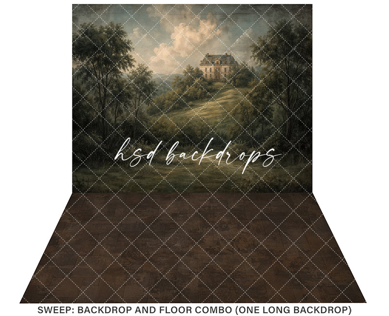 Moody Manor Path Photography Backdrop – Dark Fine Art Portrait Scene | HSD Backdrops