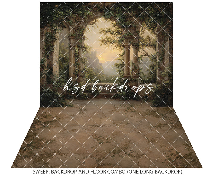 Ivy Covered Ruins Photography Backdrop – Elegant Fine Art Studio Scene | HSD Backdrops