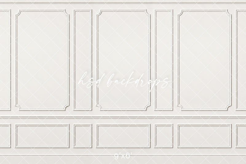 Timeless White Wainscot Photography Backdrop – Classic Fine Art Portrait Scene | HSD Backdrops