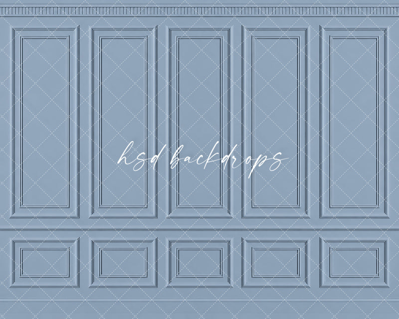 Dusty French Blue Panel Photography Backdrop – Elegant Fine Art Portrait Scene | HSD Backdrops