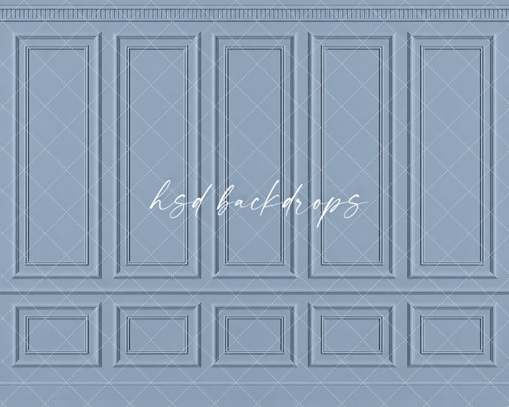 Dusty French Blue Panel Photography Backdrop – Elegant Fine Art Portrait Scene | HSD Backdrops