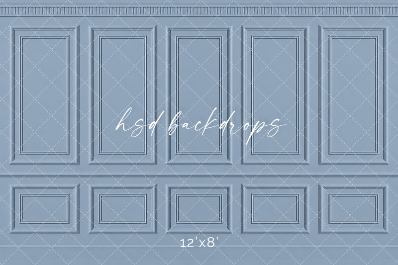 Dusty French Blue Panel Photography Backdrop – Elegant Fine Art Portrait Scene | HSD Backdrops