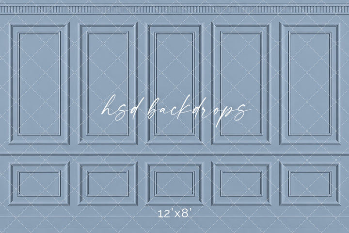 Dusty French Blue Panel Photography Backdrop – Elegant Fine Art Portrait Scene | HSD Backdrops
