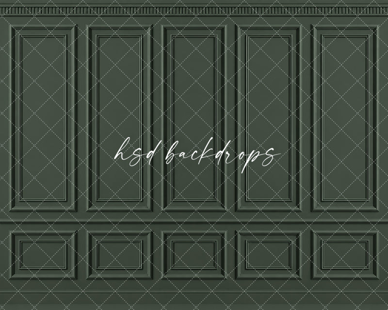 Antique Olive French Panel Photography Backdrop – Elegant Fine Art Portrait Scene | HSD Backdrops