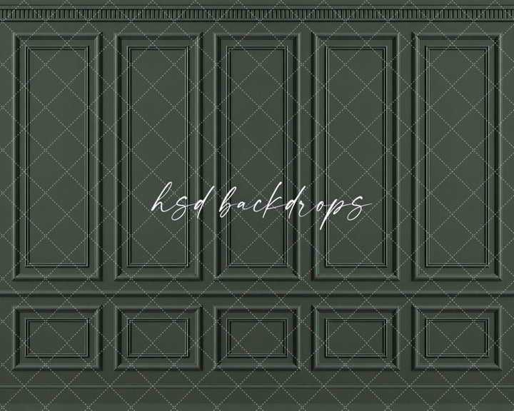 Antique Olive French Panel Photography Backdrop – Elegant Fine Art Portrait Scene | HSD Backdrops