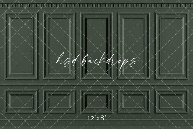 Antique Olive French Panel Photography Backdrop – Elegant Fine Art Portrait Scene | HSD Backdrops
