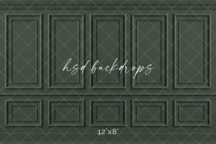 Antique Olive French Panel Photography Backdrop – Elegant Fine Art Portrait Scene | HSD Backdrops
