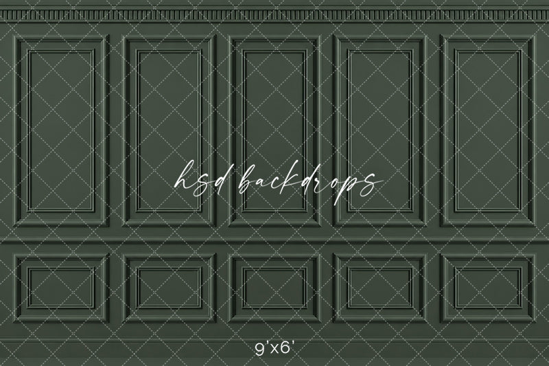 Antique Olive French Panel Photography Backdrop – Elegant Fine Art Portrait Scene | HSD Backdrops