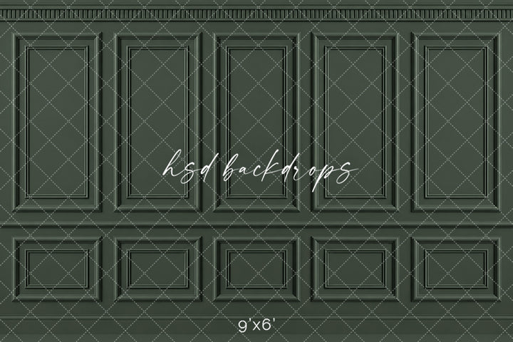 Antique Olive French Panel Photography Backdrop – Elegant Fine Art Portrait Scene | HSD Backdrops