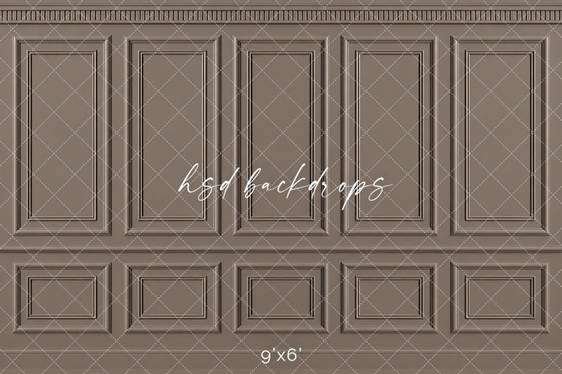 Warm Taupe French Panel Photography Backdrop – Elegant Fine Art Portrait Scene | HSD Backdrops