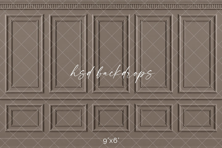 Warm Taupe French Panel Photography Backdrop – Elegant Fine Art Portrait Scene | HSD Backdrops