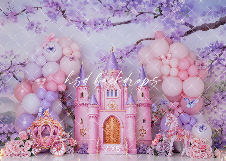 Once Upon a Time Castle Photography Backdrop – Fairytale Birthday Portrait Scene | HSD Backdrops