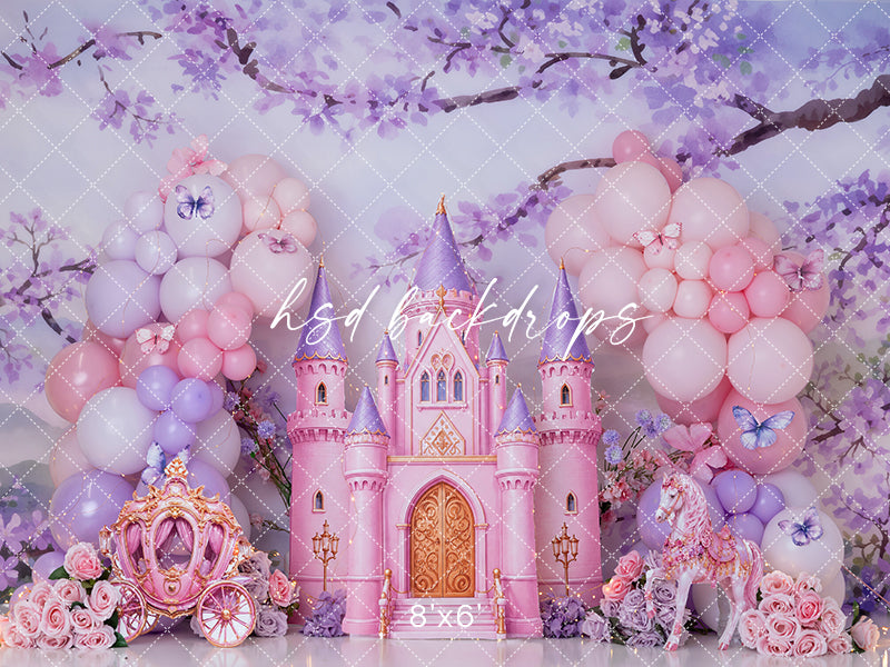 Once Upon a Time Castle Photography Backdrop – Fairytale Birthday Portrait Scene | HSD Backdrops