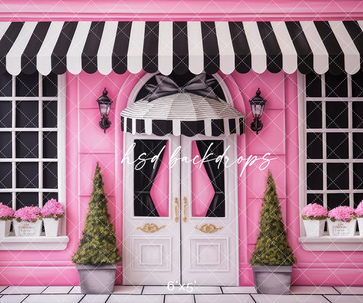 Boutique Storefront Photo Backdrop for Barbie Inspired Photos