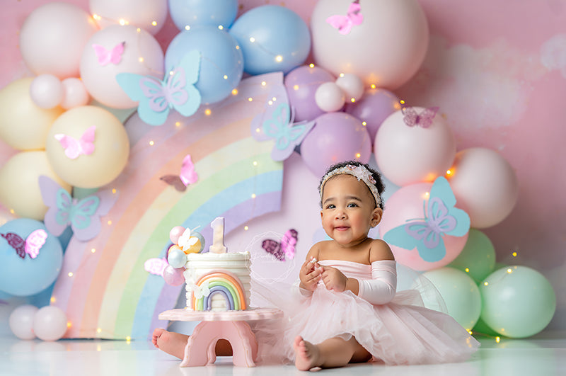 Pastel Rainbow Birthday - HSD Photography Backdrops 