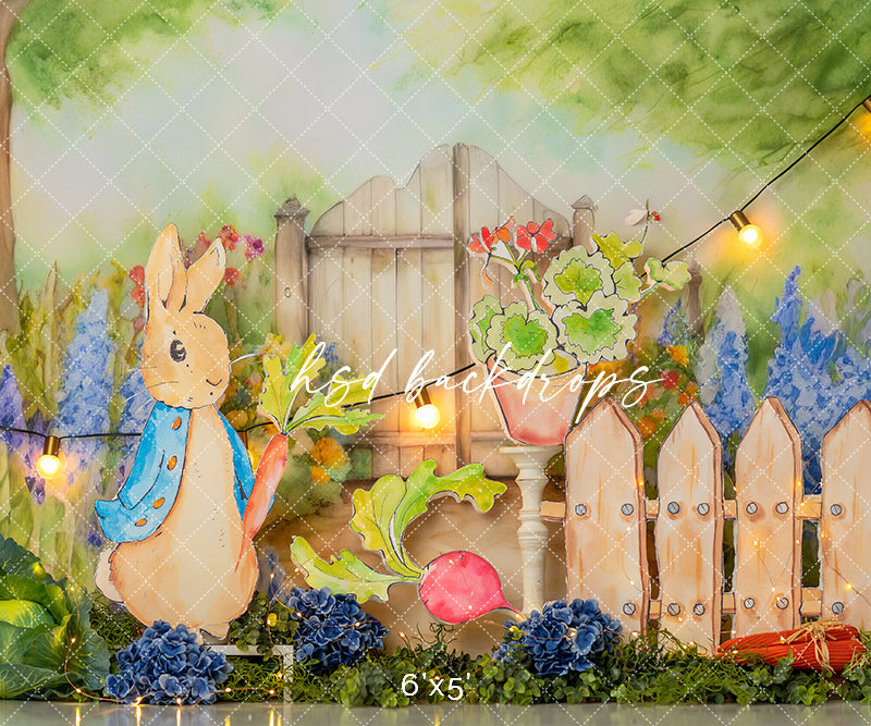 Peter Rabbit Inspired Birthday Photography Backdrop