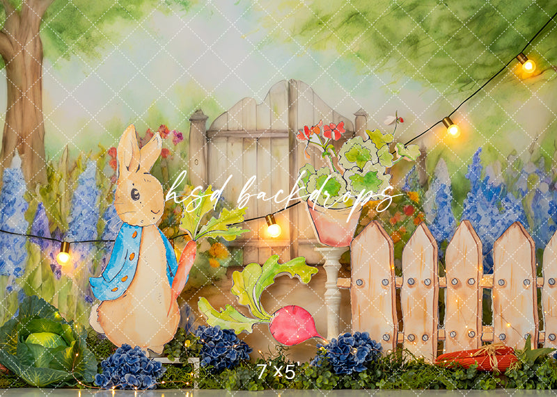 Peter Rabbit Inspired Birthday Photography Backdrop