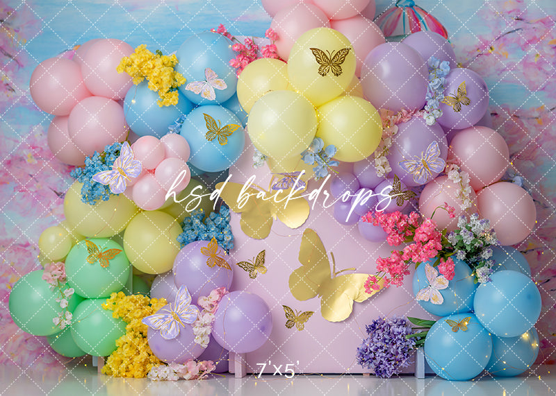 Butterfly Birthday Arch - HSD Photography Backdrops 