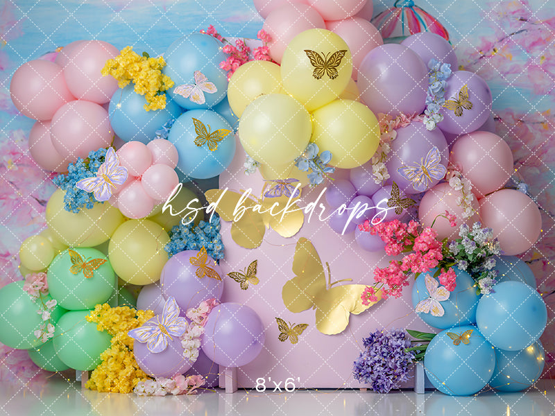 Butterfly Birthday Arch - HSD Photography Backdrops 