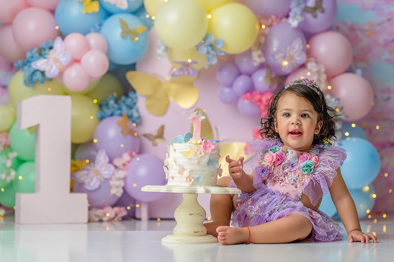 Butterfly Birthday Arch - HSD Photography Backdrops 