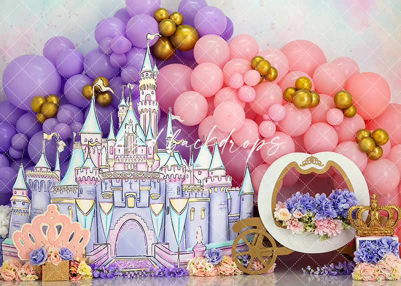 Pretty Princess Party Cake Smash Birthday Photoshoot Backdrop – HSD ...