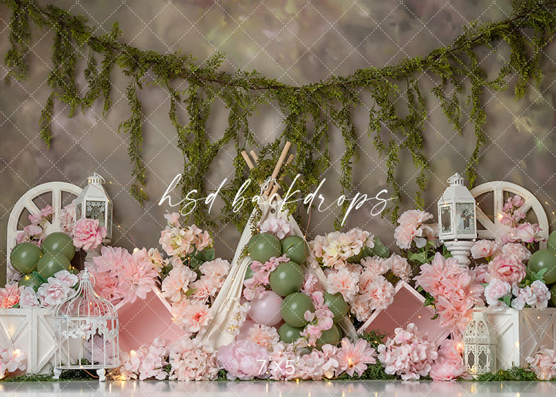 Pink + Olive - HSD Photography Backdrops 
