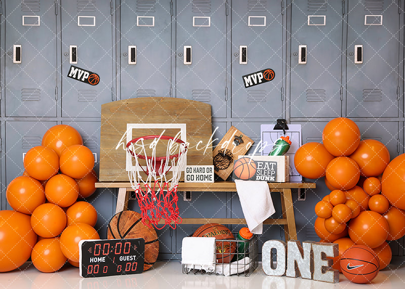 Basketball Themed Photography Backdrop for Cake Smash Photoshoot