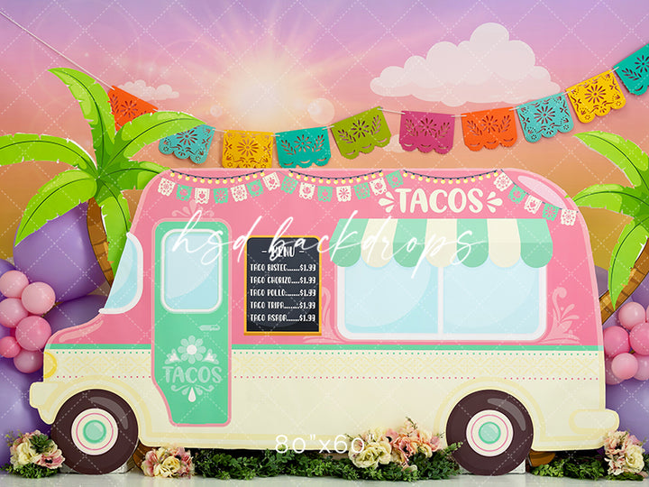 Taco Twosday Photo Backdrop for Cake Smash Photoshoot