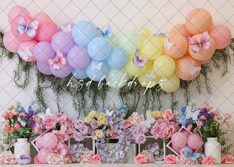 Butterflies & Balloons - HSD Photography Backdrops 