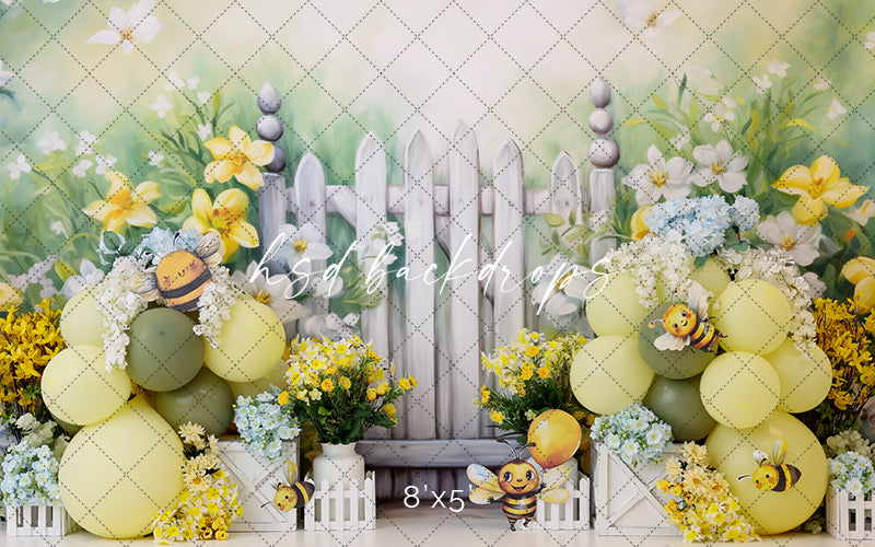 Bloom Brightly Garden (Bees) - HSD Photography Backdrops 
