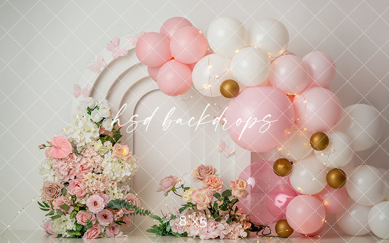 Balloon Floral Arch - HSD Photography Backdrops 