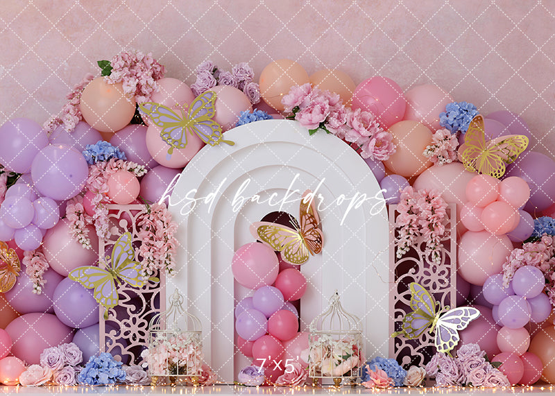 Butterflies, Blooms & Balloons - HSD Photography Backdrops 