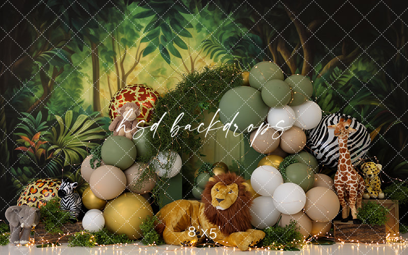 In to the Wild One Balloon Cake Smash Backdrop for Photography – HSD ...