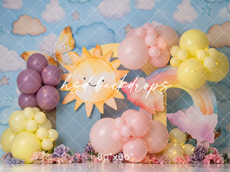 My Little Sunshine Cake Smash Birthday Photography Backdrop – HSD ...