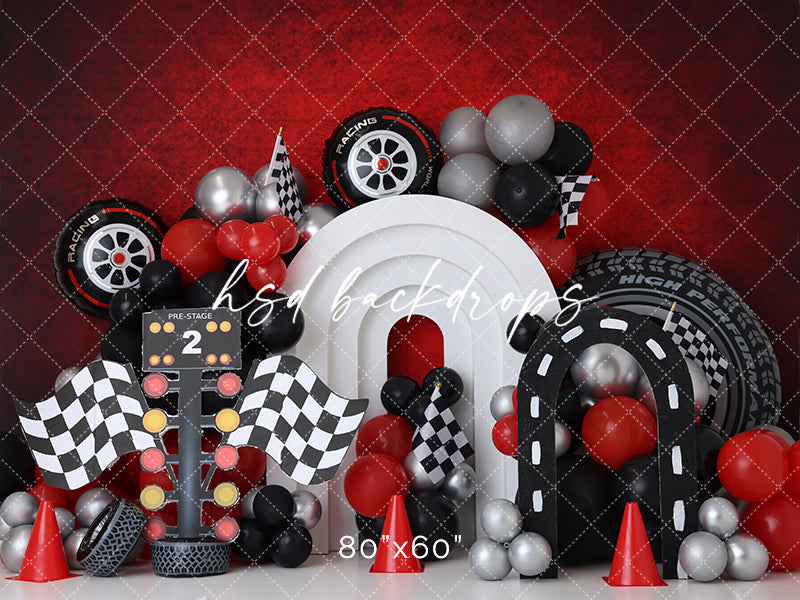 Two fast Racing Birthday Cake Smash Backdrop | Drift Away – HSD ...