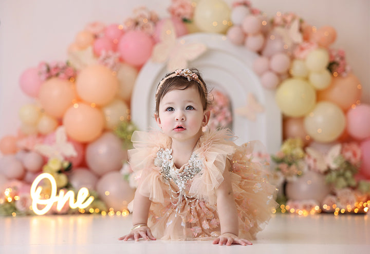 Sweet Peach Butterfly Arch