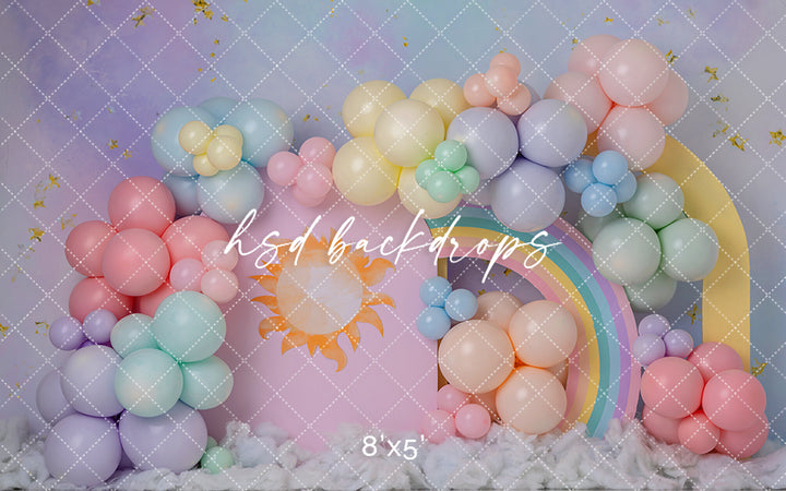 Pastel Balloon Bliss Cake Smash