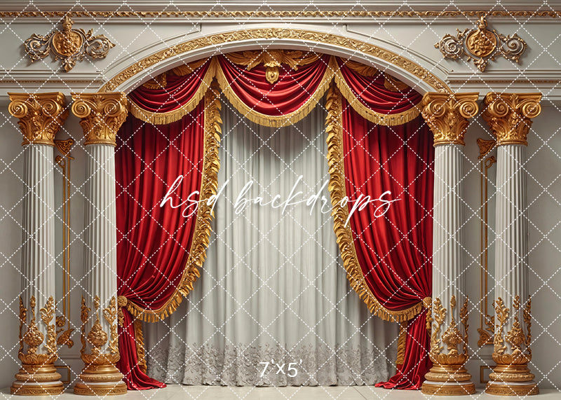 Regal Red & Gold Curtains
