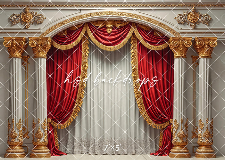 Regal Red & Gold Curtains
