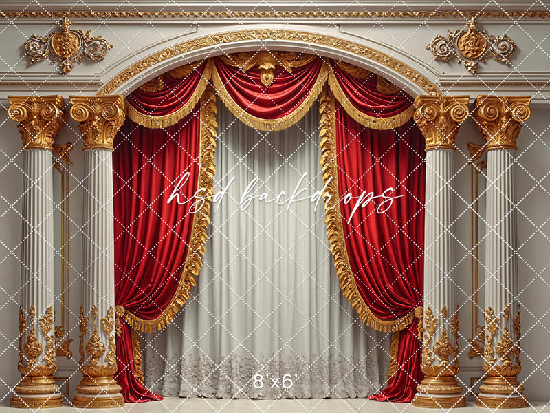 Regal Red & Gold Curtains