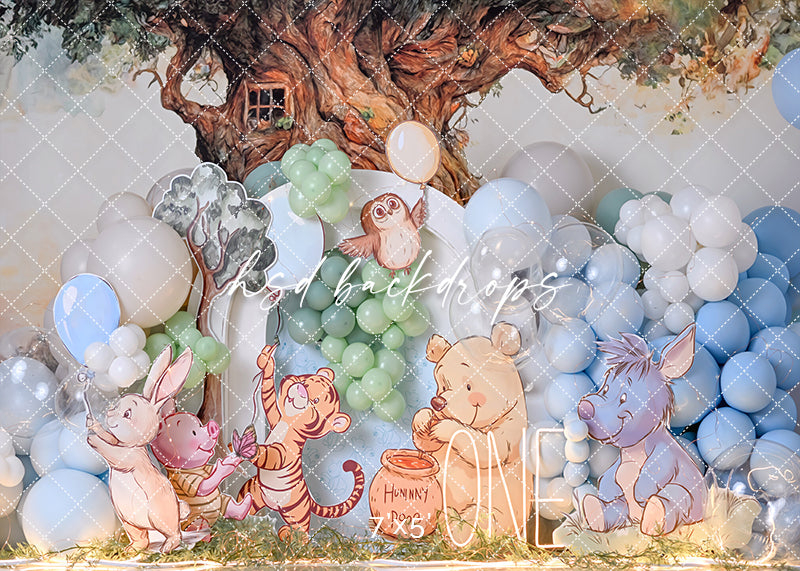 ne in the Hundred Acre – Storybook First Birthday Backdrop