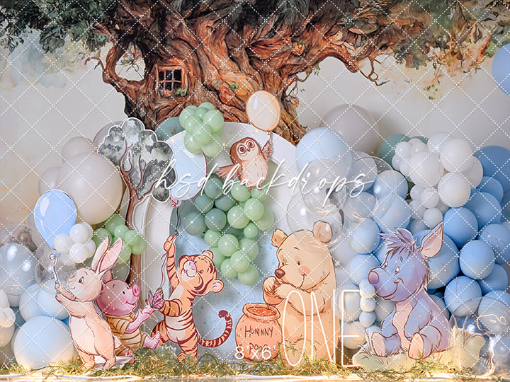 ne in the Hundred Acre – Storybook First Birthday Backdrop