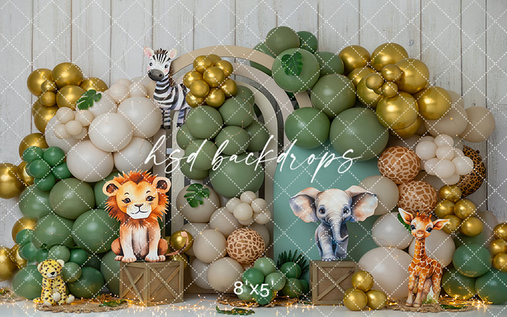 Walking Through the Jungle – Safari Balloon Arch Backdrop