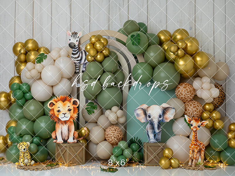 Walking Through the Jungle – Safari Balloon Arch Backdrop