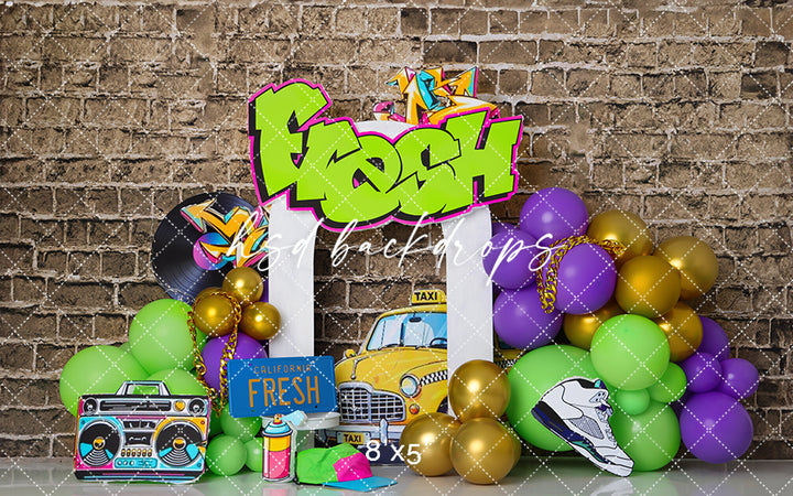 Fresh One Birthday Bash – Hip Hop Cake Smash Backdrop