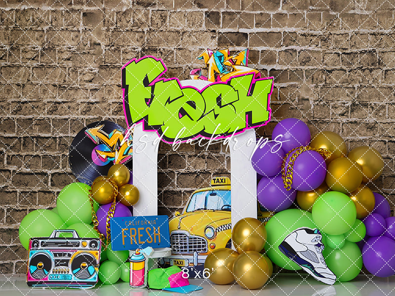 Fresh One Birthday Bash – Hip Hop Cake Smash Backdrop